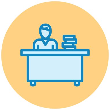 işletme ve eğitim çizgisi vektör simgesi.