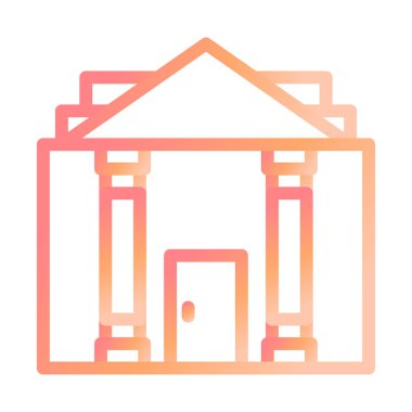 bank modern simge vektör illüstrasyonu 