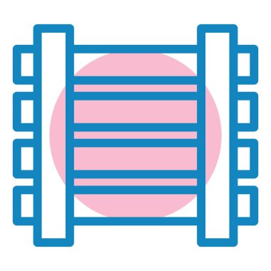 ahşap çit simgesi, vektör illüstrasyonu basit tasarım