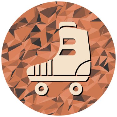 Kaykay. Web simgesi basit illüstrasyon