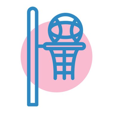 Basketbol. Web simgesi basit illüstrasyon