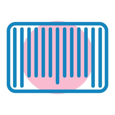 Modern b 'nin vektör illüstrasyonunda barkodun eksik simgesi