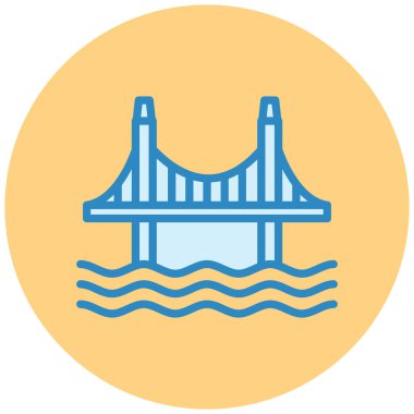 Köprü. Web simgesi basit illüstrasyon