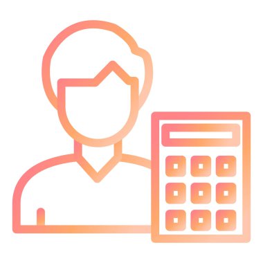 kullanıcı işçisi simgesi vektör illüstrasyonu