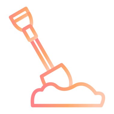 kürek simgesi vektör illüstrasyonu