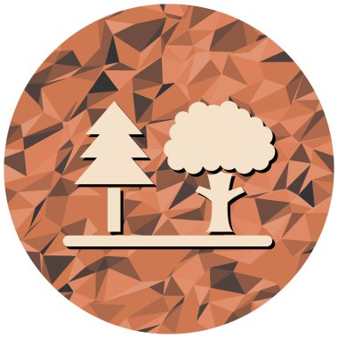 Ağaç. Web simgesi basit illüstrasyon