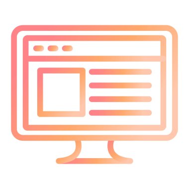 Tarayıcı. Web simgesi basit illüstrasyon 