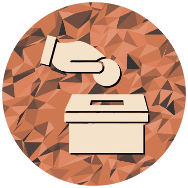 Zarf simgesi olan kutu. vektör illüstrasyonu