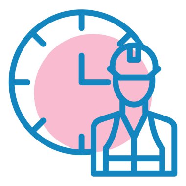 İşçi. Web simgesi basit illüstrasyon