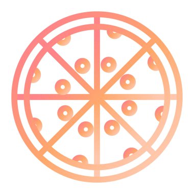 Pizza modern ikon vektör illüstrasyonu 