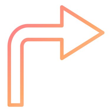 Sağa dön modern simge vektör resimlemesi 