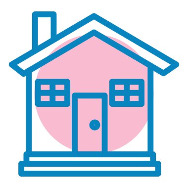 Ev. Web simgesi basit illüstrasyon