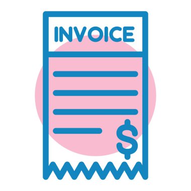 Fatura web simgesi. Basit tasarım