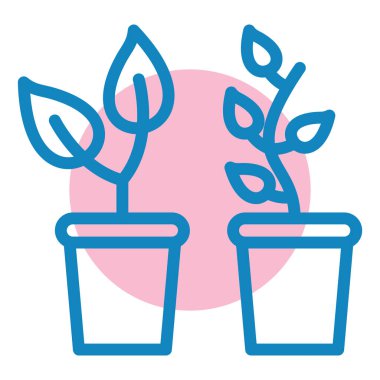 Bitkiler. Web simgesi basit tasarım