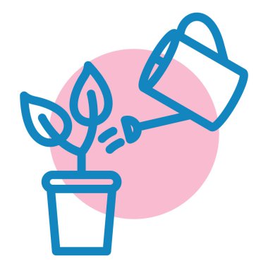 Bahçıvanlık. Web simgesi basit illüstrasyon