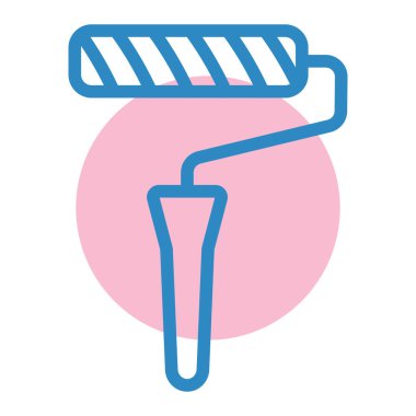 boya fırçası ikon vektörü. İnce çizgi işareti. izole edilmiş sınır sembolü çizimi