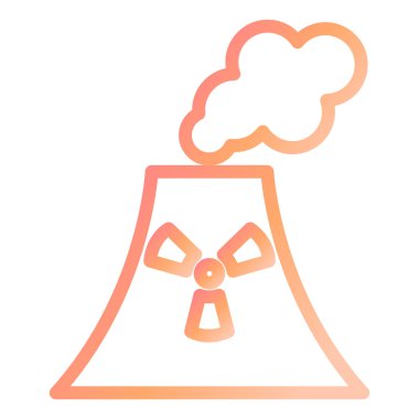 Nükleer modern ikon vektör illüstrasyonu 