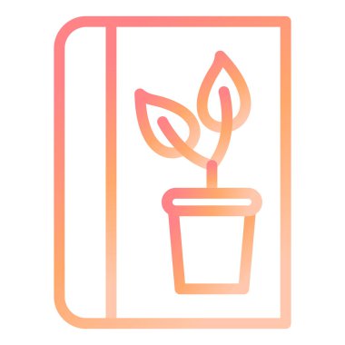 Bitkiler Kitabı modern ikon vektör illüstrasyonu 