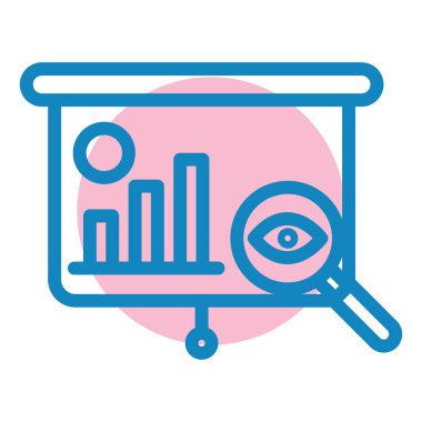 iş ve finans düz vektör simgesi.