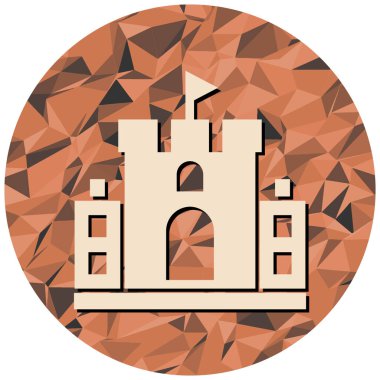 Şato. Web simgesi basit illüstrasyon