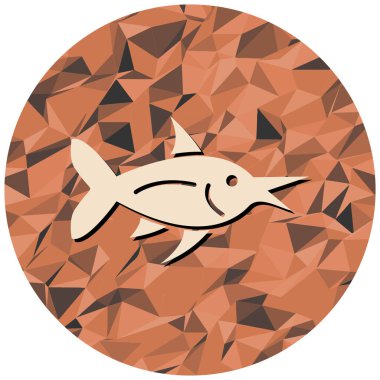 Balık. Web simgesi basit illüstrasyon