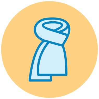 eşarp simgesi, vektör illüstrasyonu basit tasarım