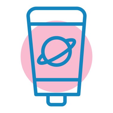 Yiyecek ve içecek ikonunun vektör illüstrasyonu