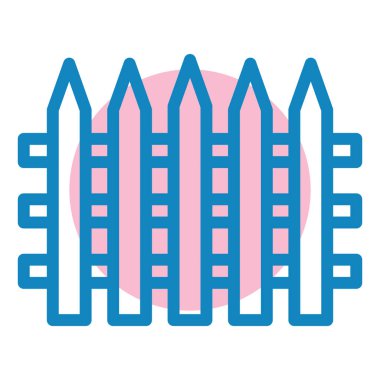 Çit. Web simgesi basit illüstrasyon