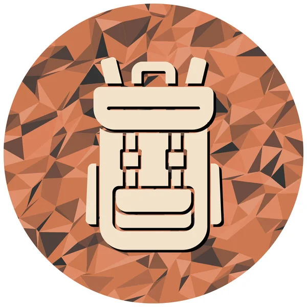 Sırt çantası simgesi. vektör illüstrasyonu
