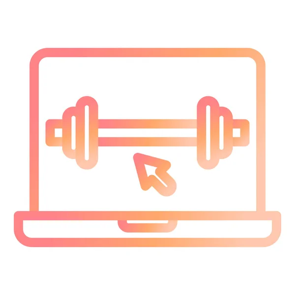 Online Workout Moderne Icon Vektor Illustration — Stockvektor