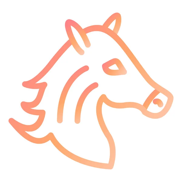 Een Paard Web Icoon Eenvoudige Illustratie — Stockvector
