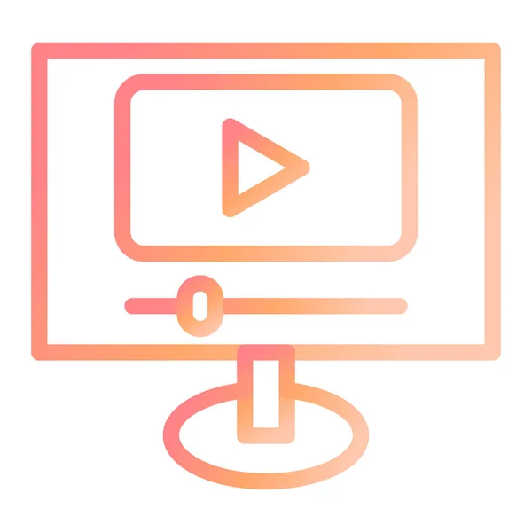 Online Streaming Icon Vector Illustration — Stockvektor