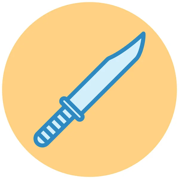 Messer Vektor Symbol Moderne Einfache Illustration — Stockvektor