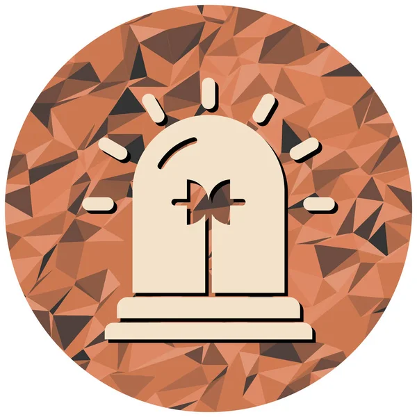 Mezar. Web simgesi vektör illüstrasyonu