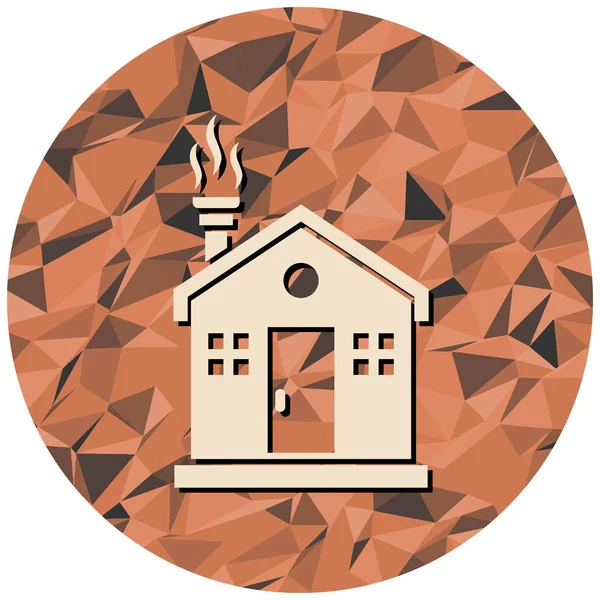 House Chimney Fire Burning Vector Illustration — 图库矢量图片