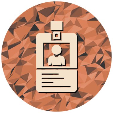 Kimlik kartı simgesi. düz dizayn biçimi 10