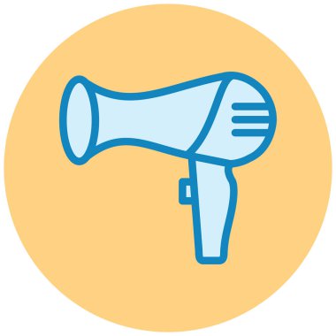 saç kurutma makinesi simgesi, vektör çizimi basit tasarım