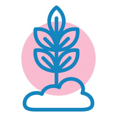 Çiçek. Web simgesi basit illüstrasyon