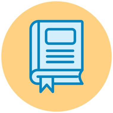 Kitap. Web simgesi basit illüstrasyon