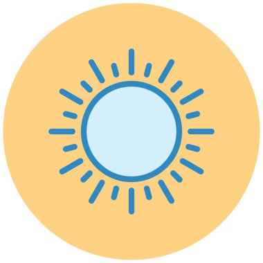 Güneş. Web simgesi basit illüstrasyon
