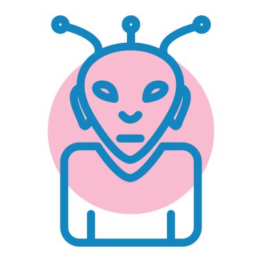 robot. Web simgesi basit illüstrasyon