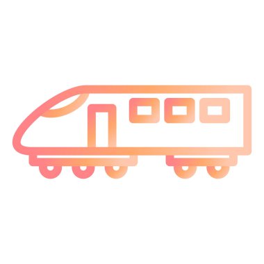 tren. Web simgesi basit illüstrasyon 