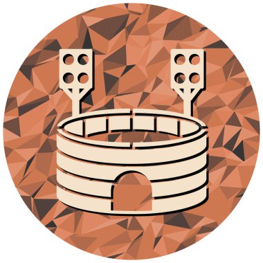 Tahta varilli tuğla duvar.