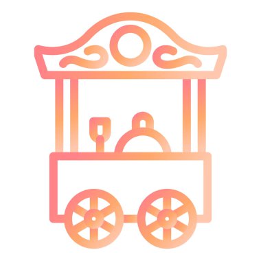 Gıda Stall modern ikon vektör illüstrasyonu 