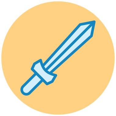 Kılıç. Web simgesi basit illüstrasyon