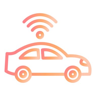 Smart Car modern simge vektör çizimi 