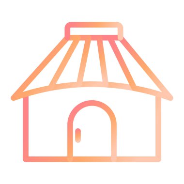 Yurt vektör simgesi modern illüstrasyon