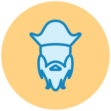 Korsan. Web simgesi basit illüstrasyon