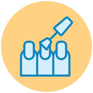 manikür simgesi, vektör illüstrasyonu basit tasarım