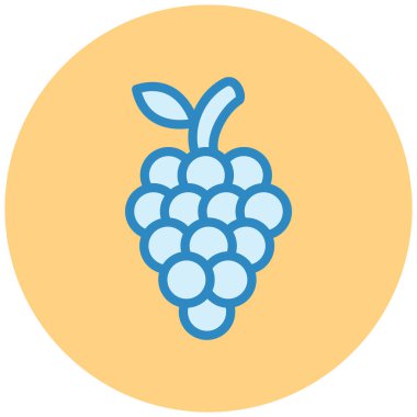 Üzüm. Web simgesi basit illüstrasyon